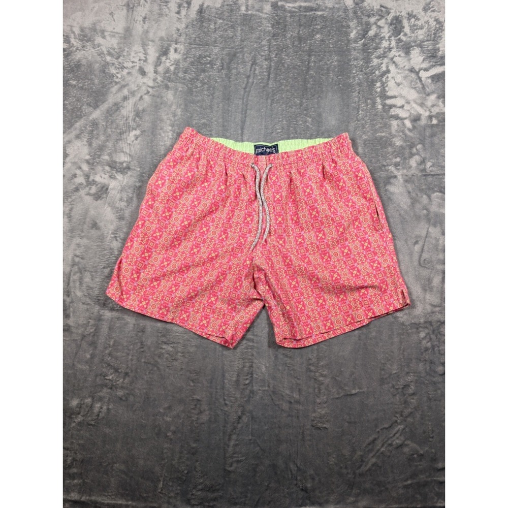 Michaels Swim Trunks Mens Sz Xxl Mosiac Colidescope Pink